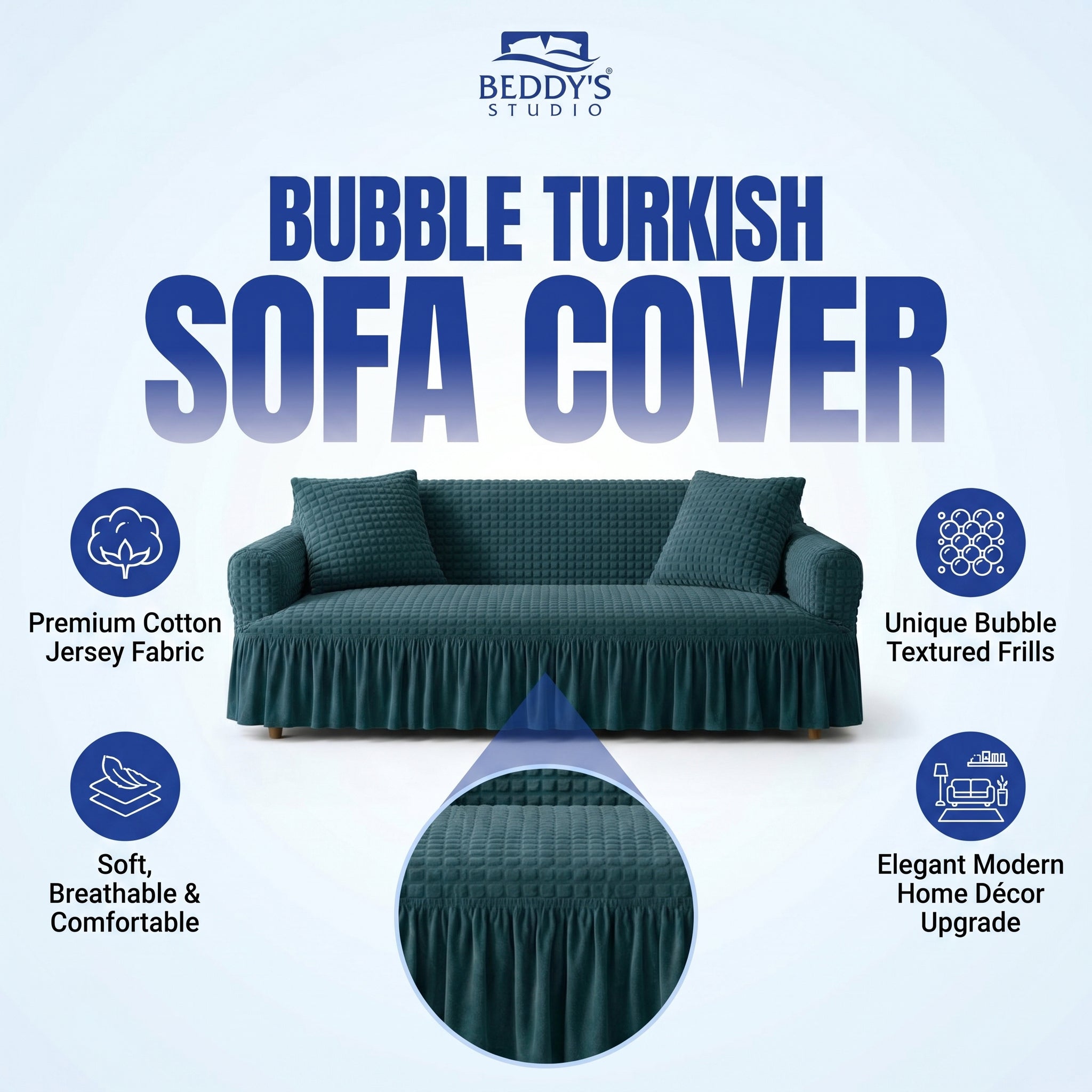 Turkish Style Bubble Sofa Cover