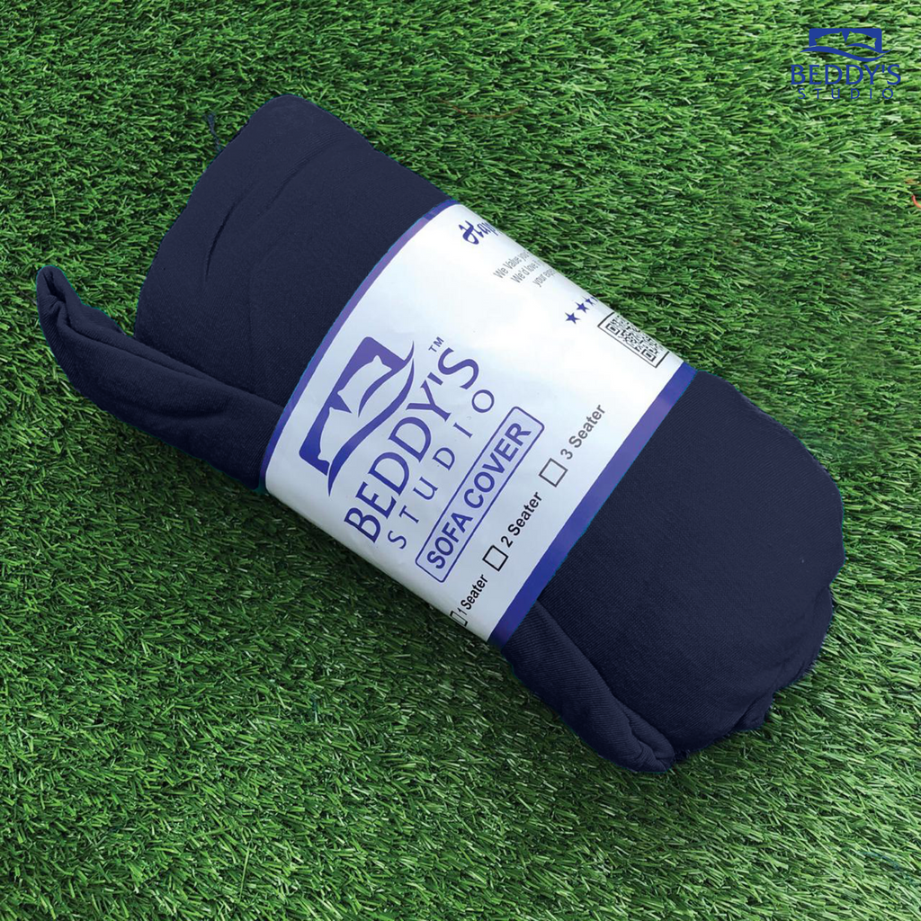 L Shape Sofa Cover - Blue
