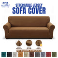 Jersey Sofa Covers - Light Brown