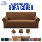 Jersey Sofa Covers - Light Brown