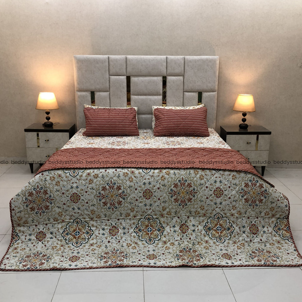 Blossom- Quilted Comforter Set 6 Pcs