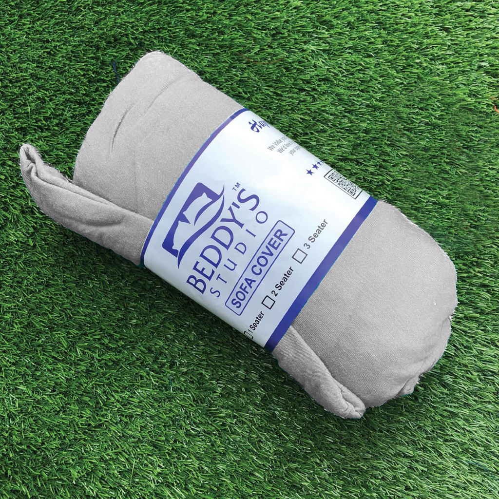 L Shape Sofa Cover - Light Grey
