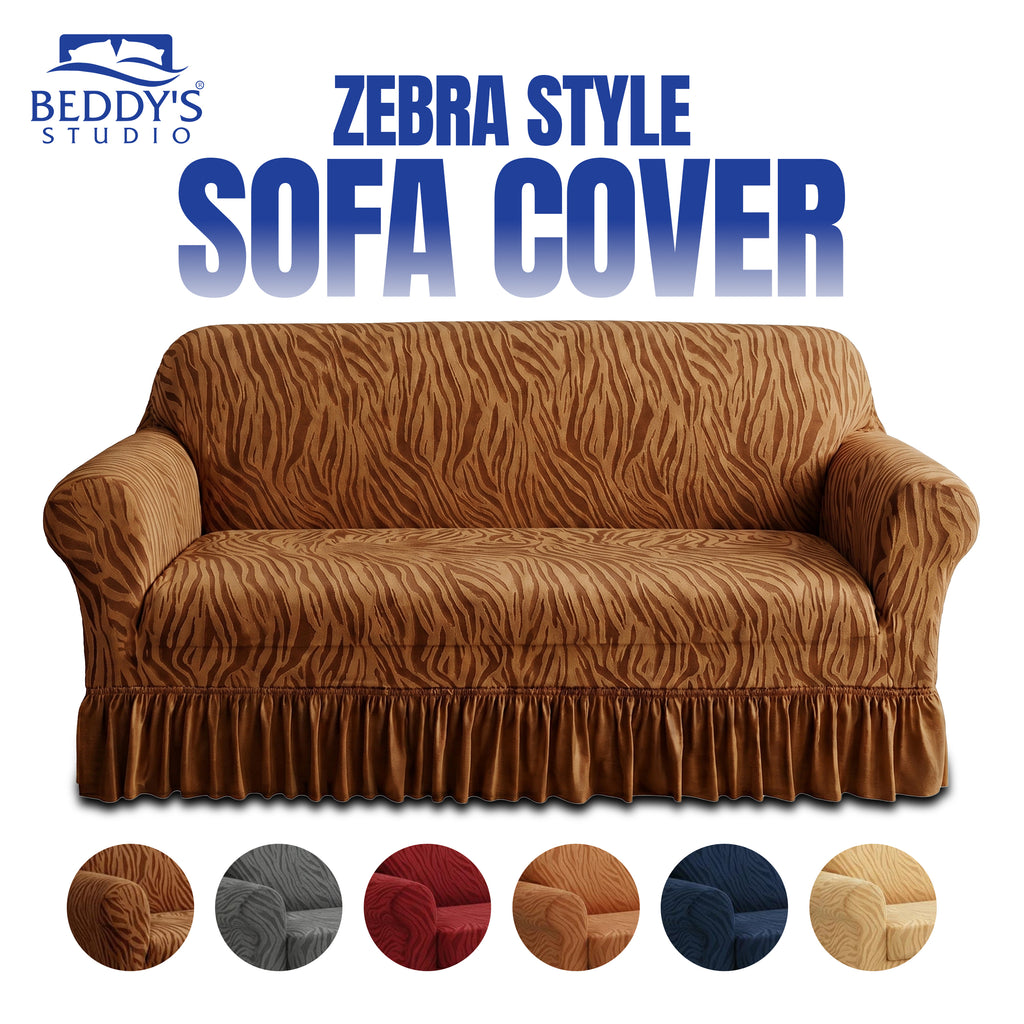 Zebra Velvet Sofa Cover