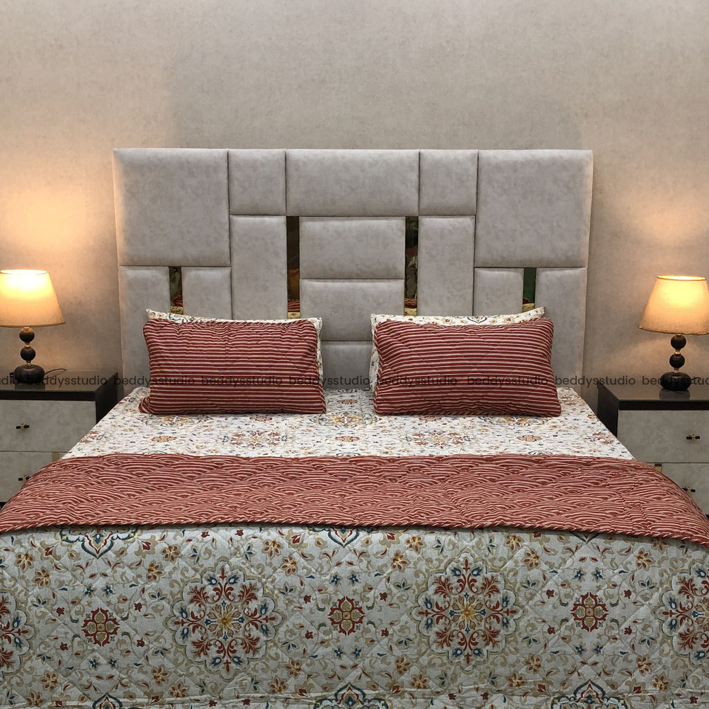 Blossom- Quilted Comforter Set 6 Pcs
