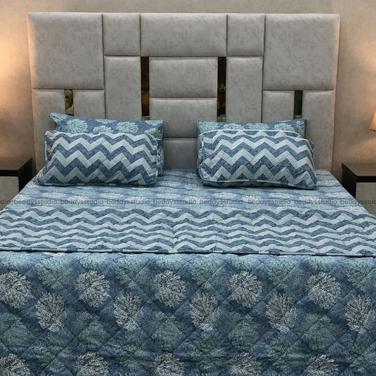 Azure - Quilted Comforter Set 6 Pcs