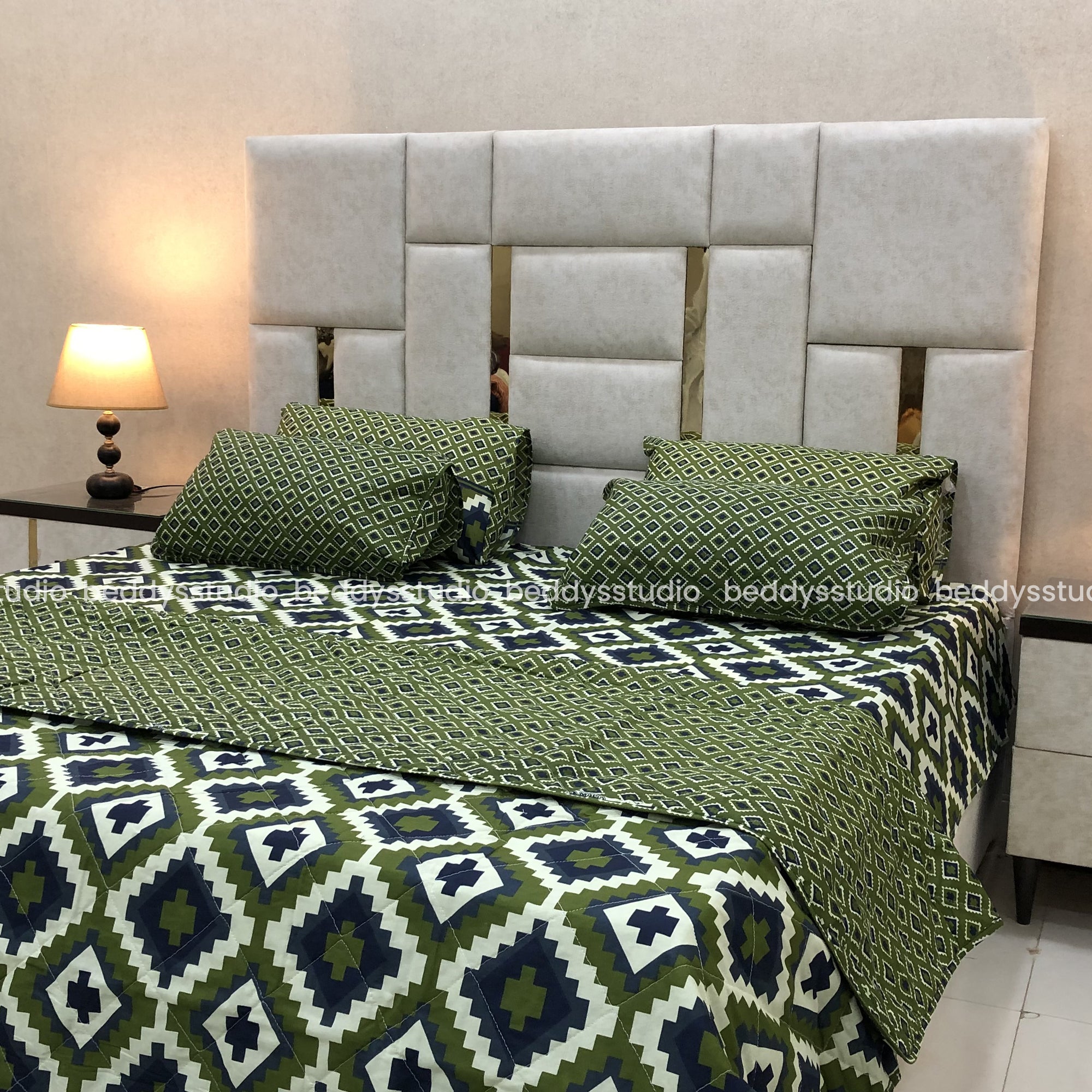 Saffron- Quilted Comforter Set 6 Pcs