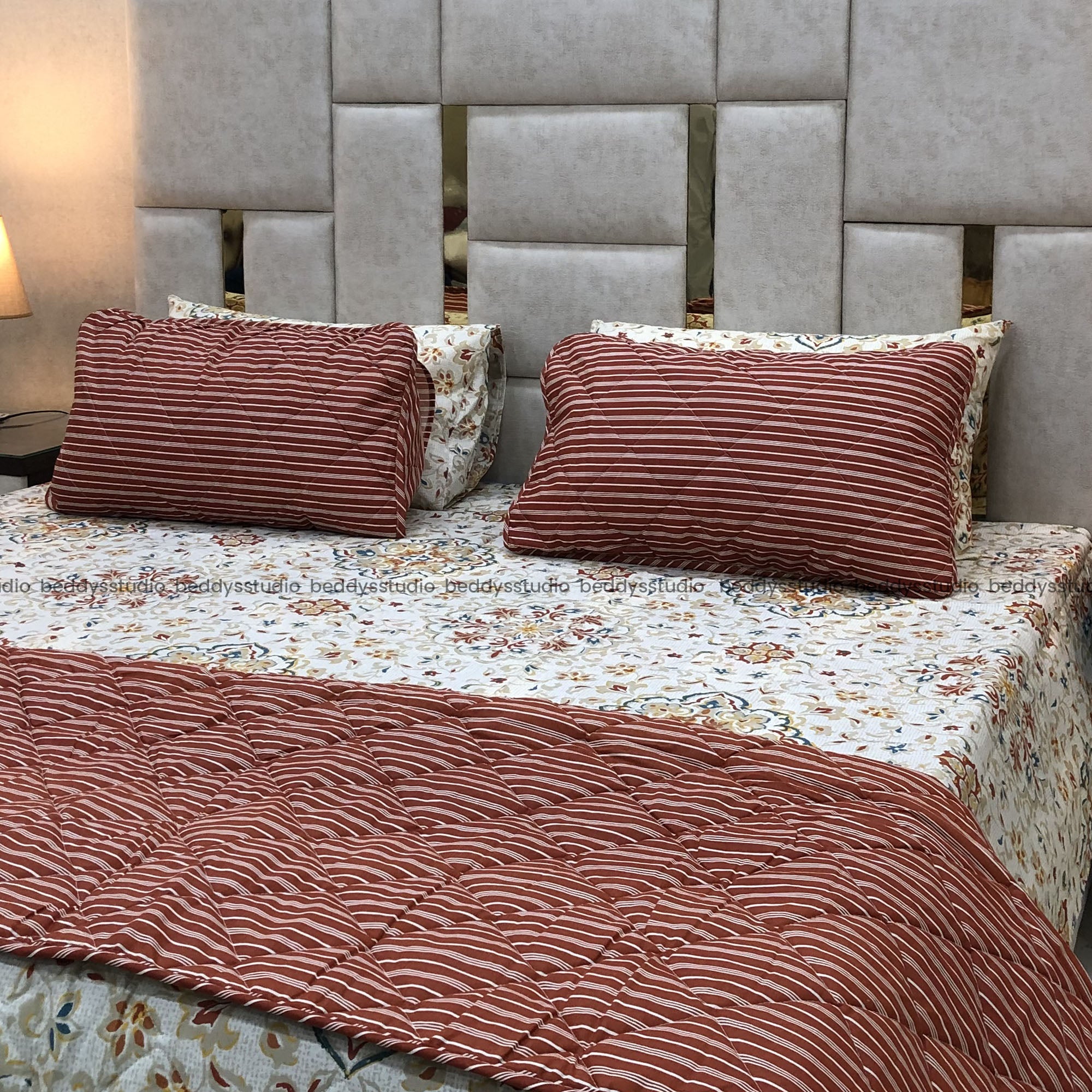 Blossom- Quilted Comforter Set 6 Pcs