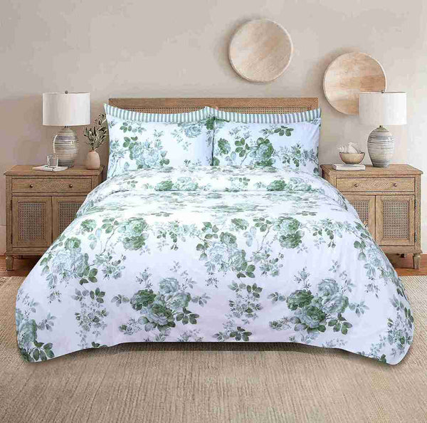 Verdi Percale Cotton Printed Quilt Cover Set