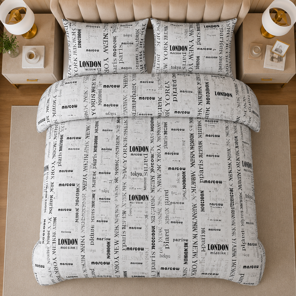 Percale Cotton Printed Quilt Cover Set