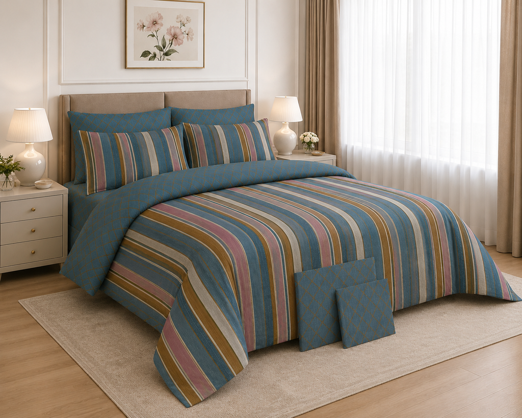 Pastel Botanical Garden Cotton Printed Quilt Cover Set