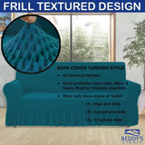 Turkish Sofa Cover - Ash Blue