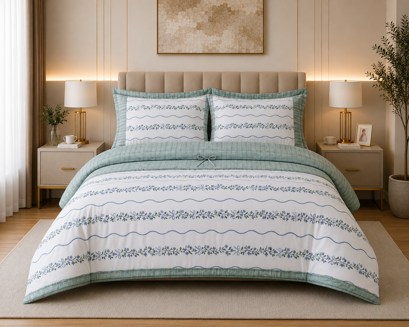 Percale Cotton Bed Sheet Set
