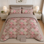 Vintage Floral Cotton Printed Quilt Cover Set