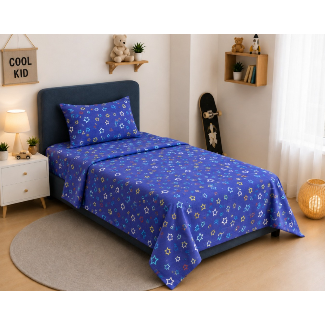 Printed Kids Bed Sheet Set