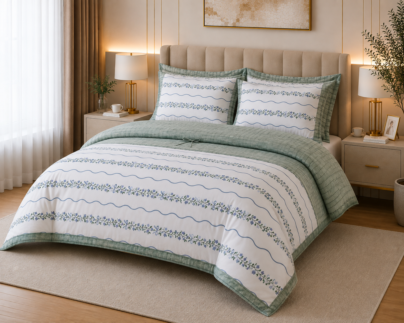 Percale Cotton Bed Sheet Set