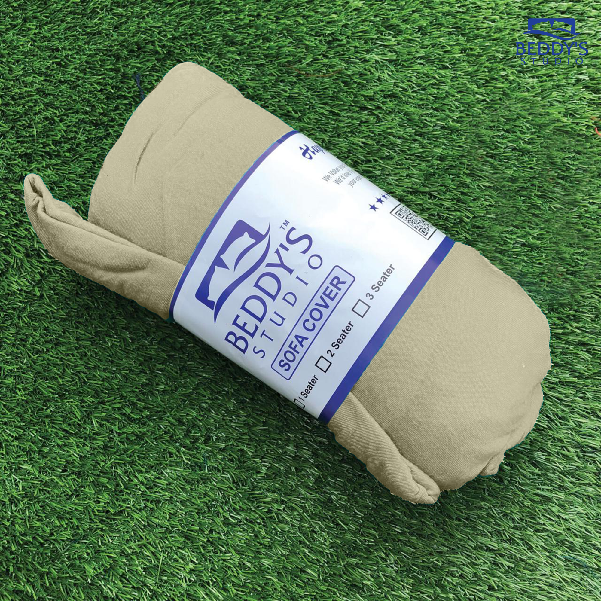L Shape Sofa Cover - Beige
