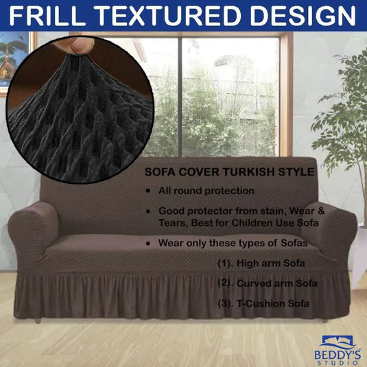 Turkish Sofa Cover - Black