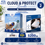 Cloud & Protect Bundle Included 1 Cloud Pillow + 1 Mattress Protector