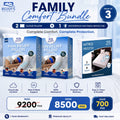 Family Comfort Bundle Included 2 Cloud pillows + 1 Mattress protector