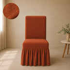 Butterfly Frilled Chair Cover Sets - Copper