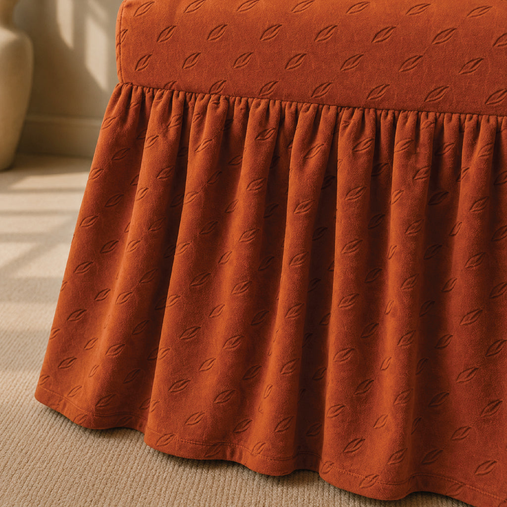 Butterfly Frilled Chair Cover Sets - Copper