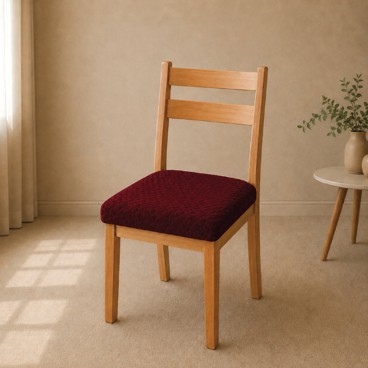 Butterfly Seat Cover Sets For Chair - Maroon
