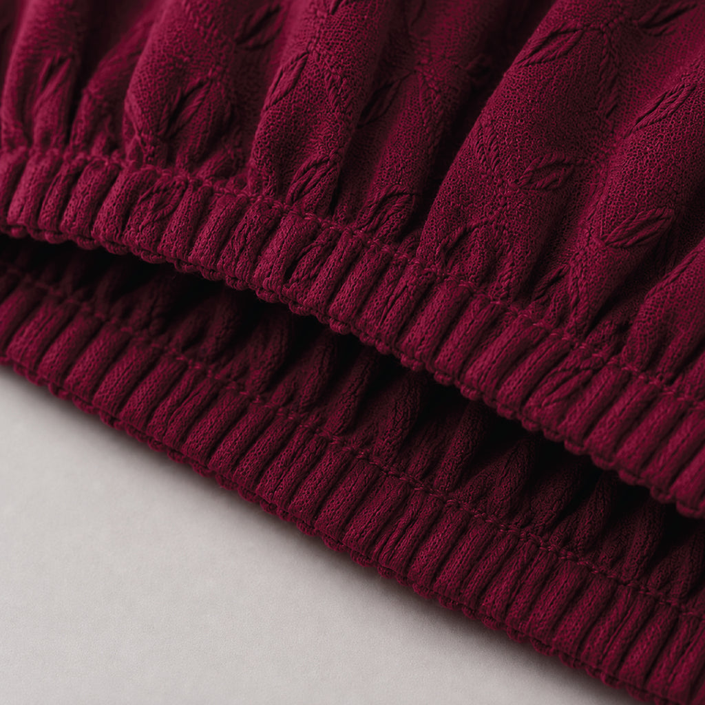 Butterfly Fitted Chair Cover Sets - Maroon