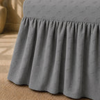 Butterfly Frilled Chair Cover Sets - Grey