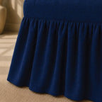 Butterfly Frilled Chair Cover Sets - Blue