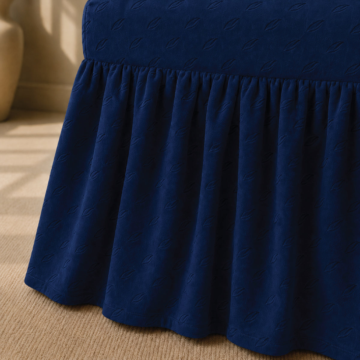 Butterfly Frilled Chair Cover Sets - Blue