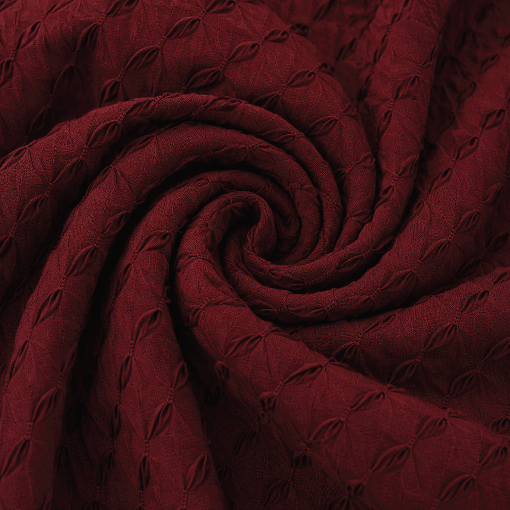 Butterfly L Shape Fitted Sofa Cover - Maroon