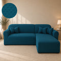 Butterfly L Shape Fitted Sofa Cover - Zink