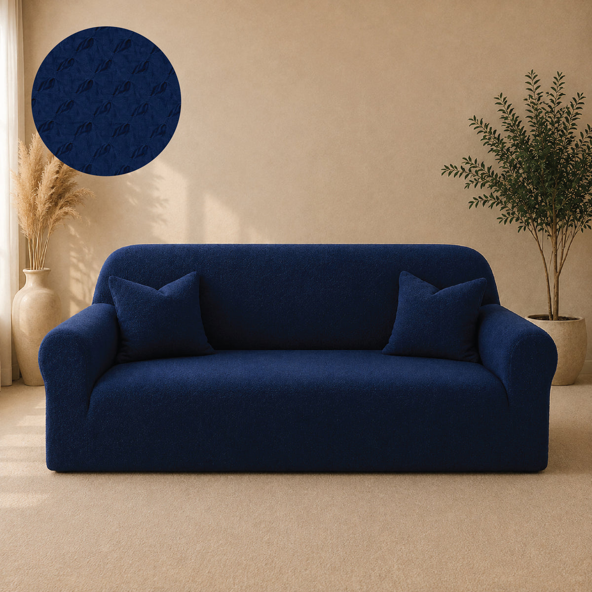 Butterfly Fitted Sofa Covers - Blue