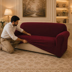 Butterfly Fitted Sofa Covers - Maroon