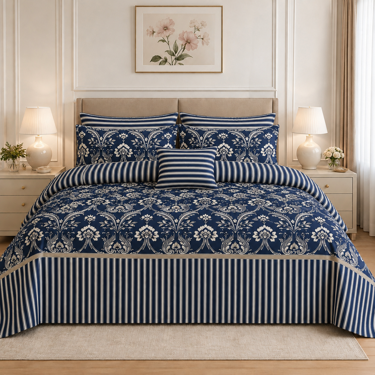 Blossom Print Cotton Printed Quilt Cover Set