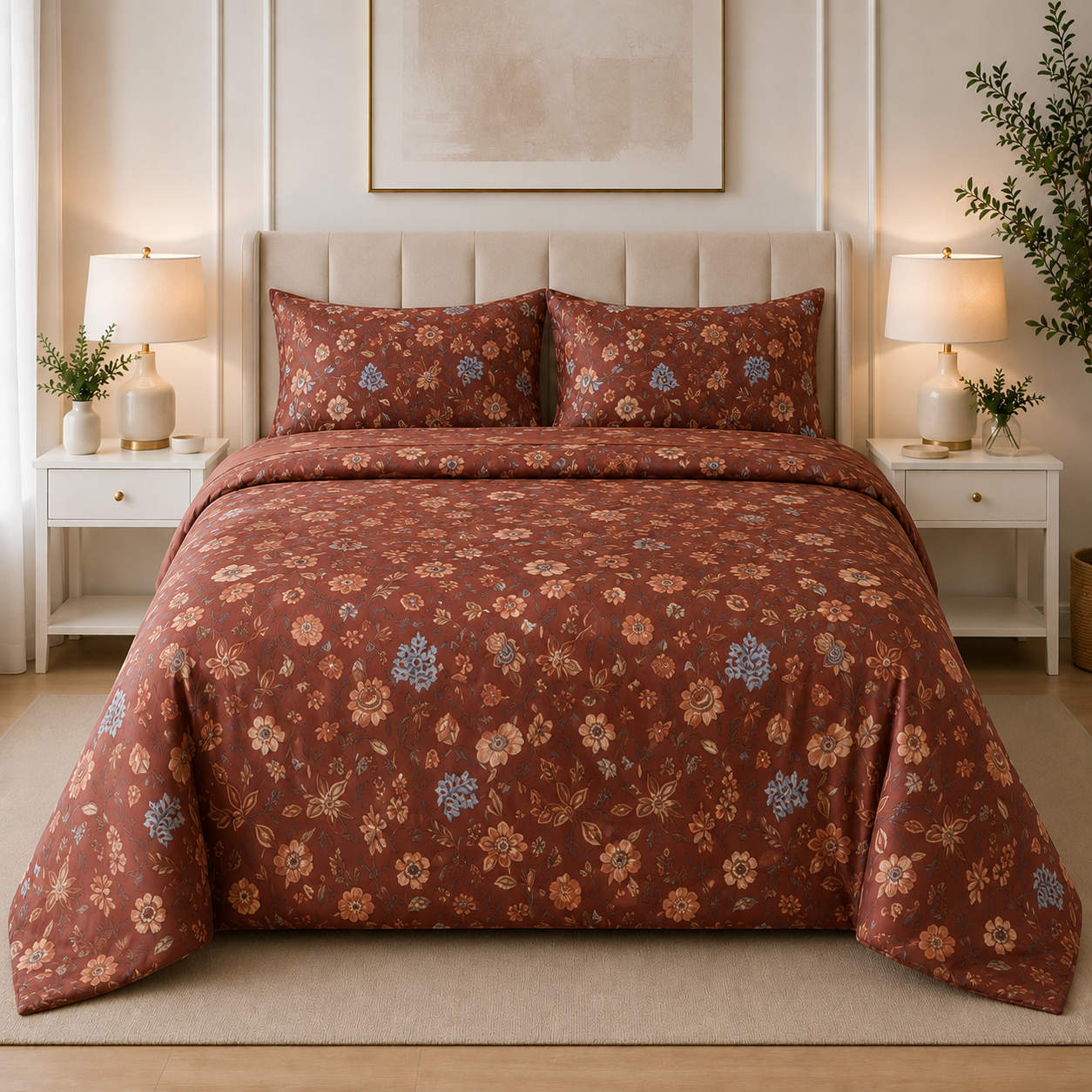 Cotton Sateen - Printed Bedsheet Set