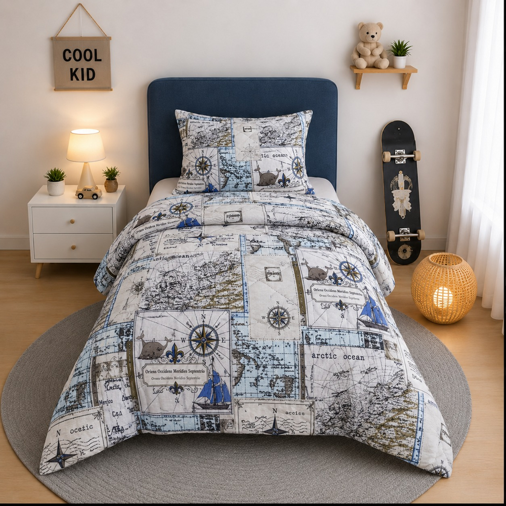 Printed Kids Bed Sheet Set