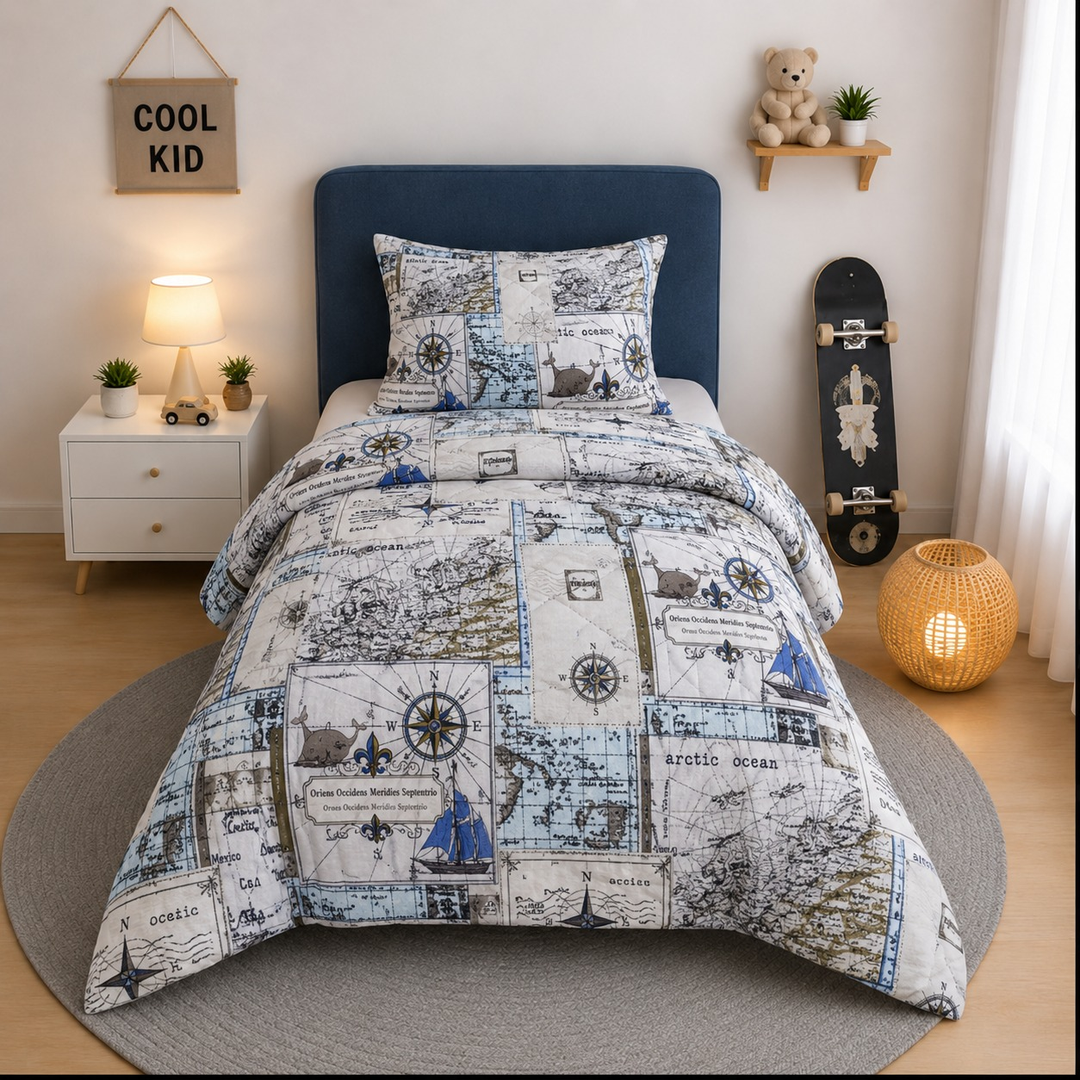 Printed Kids Bed Sheet Set