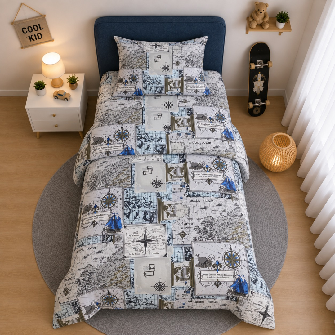 Printed Kids Bed Sheet Set