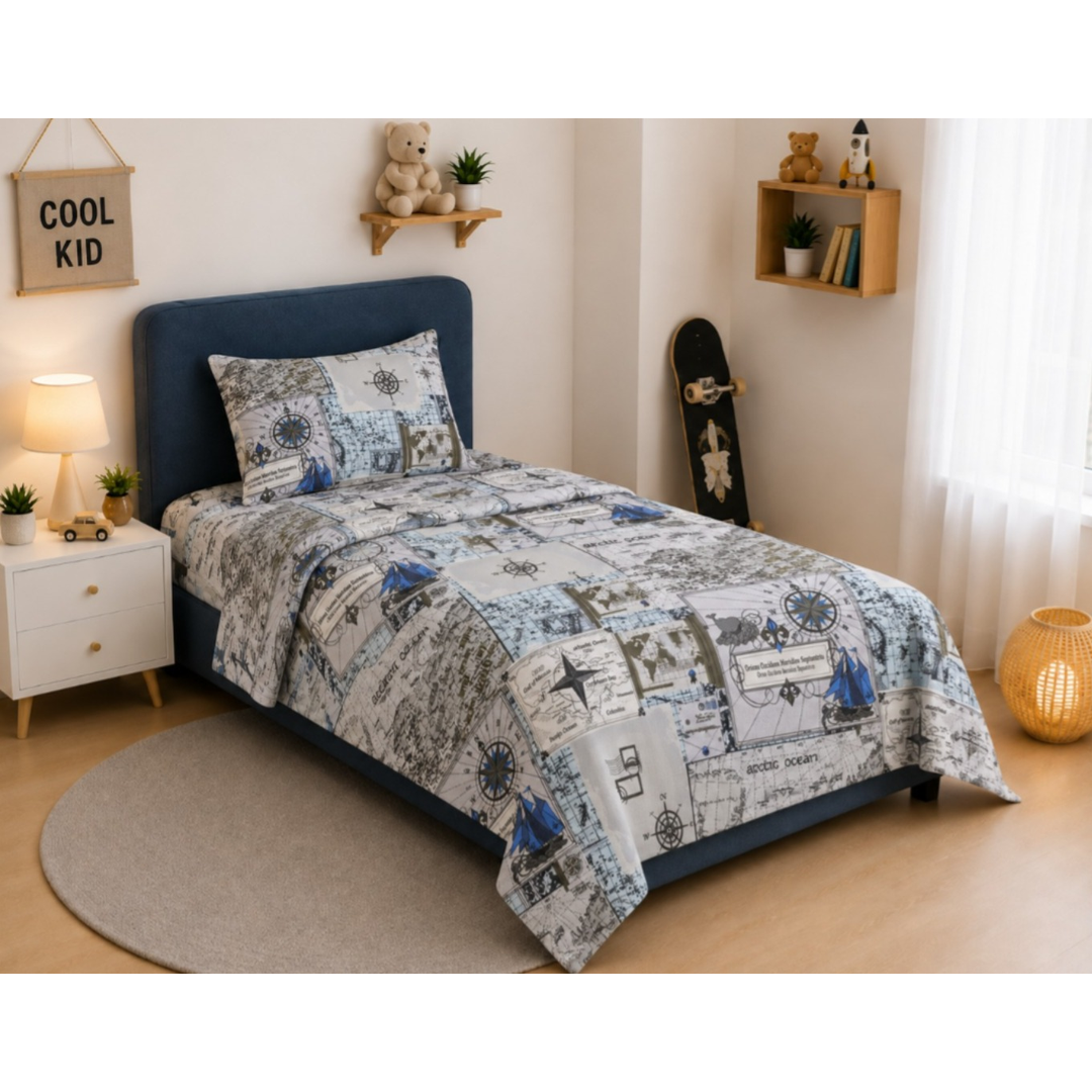 Printed Kids Bed Sheet Set