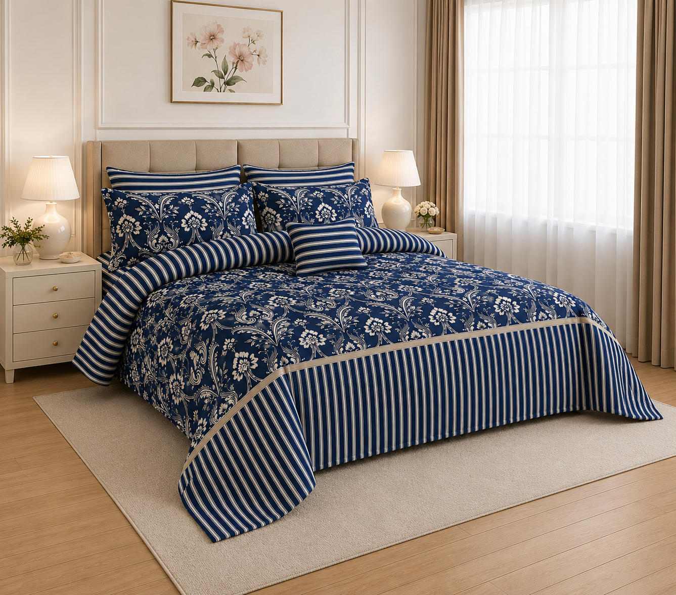 Blossom Print Cotton Printed Quilt Cover Set