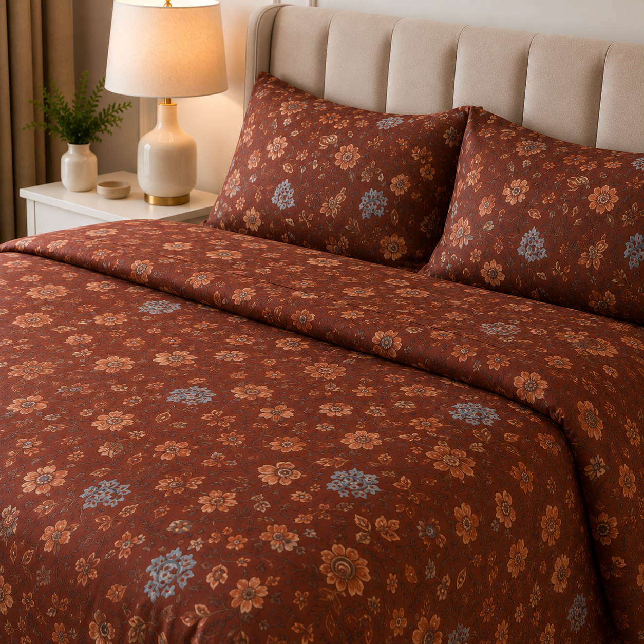 Cotton Sateen - Printed Bedsheet Set