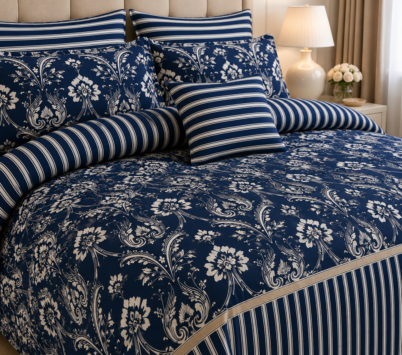 Blossom Print Cotton Printed Quilt Cover Set
