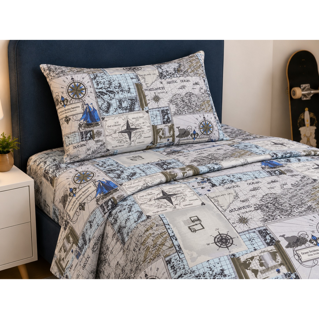 Printed Kids Bed Sheet Set