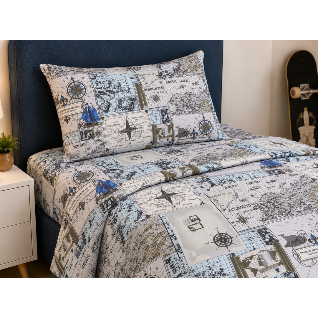Printed Kids Bed Sheet Set