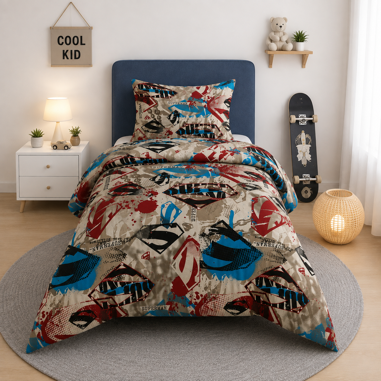 Printed Kids Bed Sheet Set