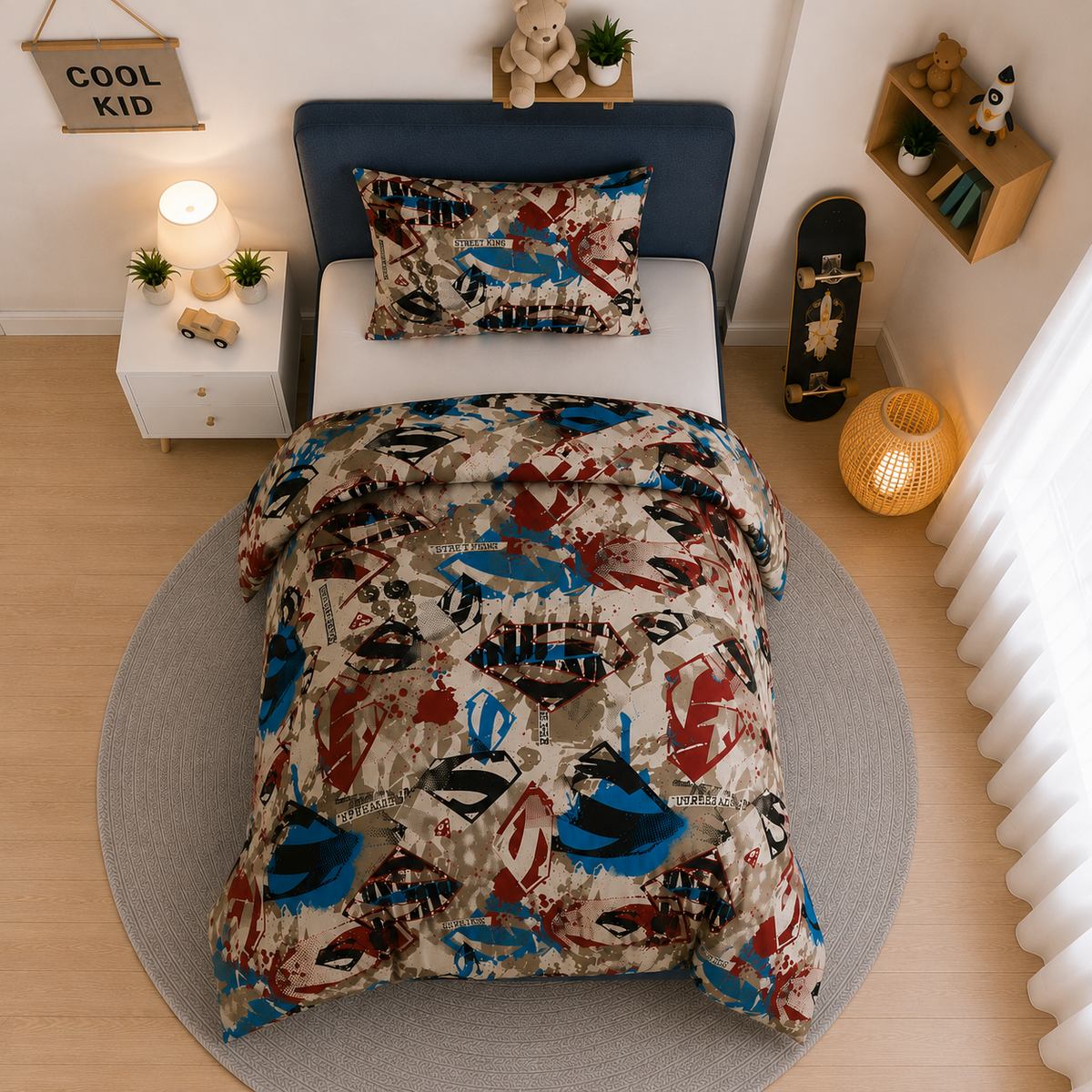 Printed Kids Bed Sheet Set