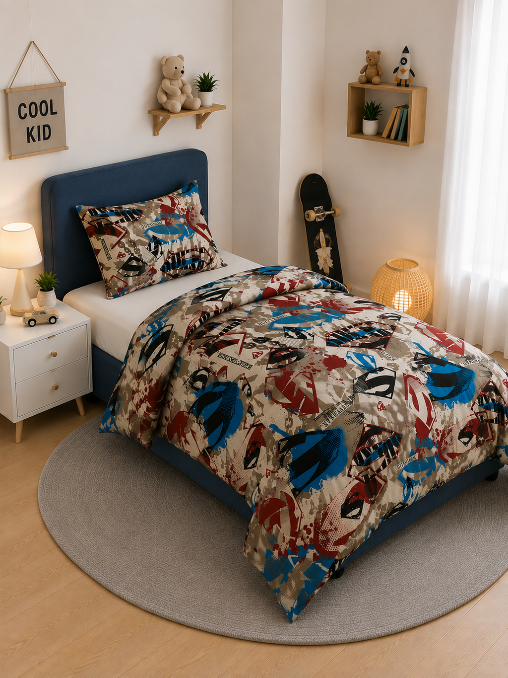Printed Kids Bed Sheet Set