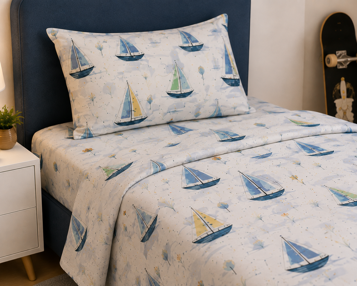 Printed Kids Bed Sheet Set