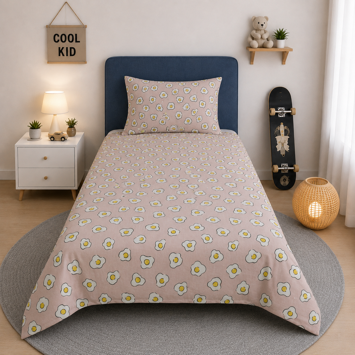 Printed Kids Bed Sheet Set